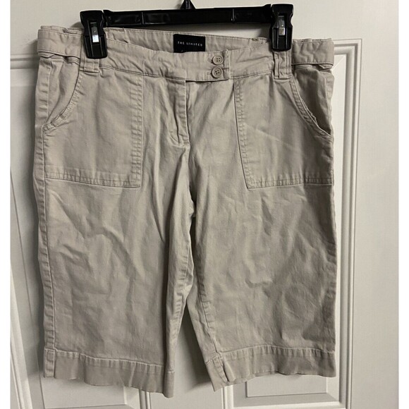 The Limited Shorts Womens 8 Drew Fit Black Pockets Mid Rise Bermuda - Picture 1 of 4